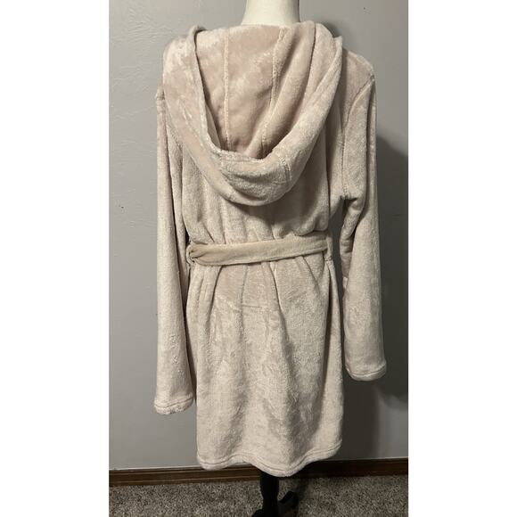 UGG Miranda Women's M Fleece Plush 2 Pocket Belted Cream Cozy Bath Robe - Picture 7 of 9